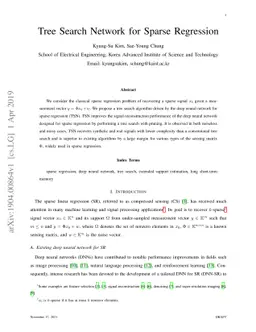 Tree Search Network for Sparse Regression
