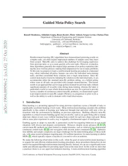 Guided Meta-Policy Search