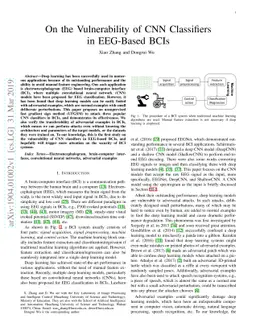 On the Vulnerability of CNN Classifiers in EEG-Based BCIs