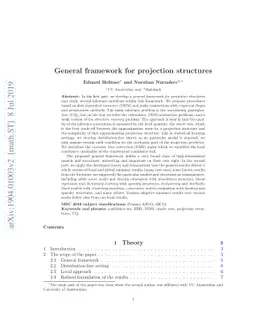 General framework for projection structures