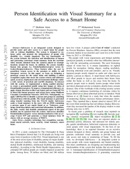 Person Identification with Visual Summary for a Safe Access to a Smart
  Home