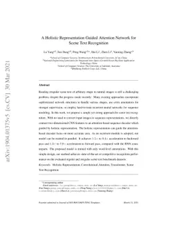 A Holistic Representation Guided Attention Network for Scene Text
  Recognition