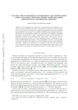 Can we trust Bayesian uncertainty quantification from Gaussian process
  priors with squared exponential covariance kernel?