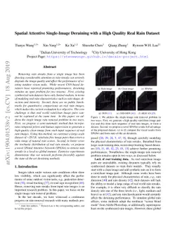 Spatial Attentive Single-Image Deraining with a High Quality Real Rain
  Dataset