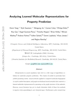 Analyzing Learned Molecular Representations for Property Prediction