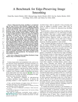 A Benchmark for Edge-Preserving Image Smoothing