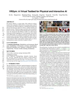 VRGym: A Virtual Testbed for Physical and Interactive AI