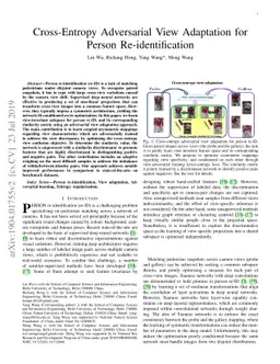 Cross-Entropy Adversarial View Adaptation for Person Re-identification