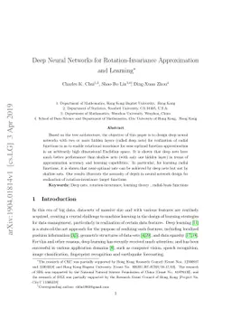 Deep Neural Networks for Rotation-Invariance Approximation and Learning