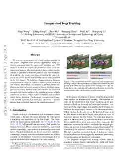 Unsupervised Deep Tracking