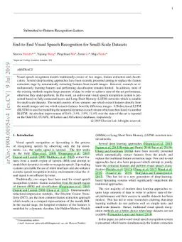 End-to-End Visual Speech Recognition for Small-Scale Datasets