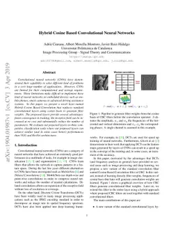 Hybrid Cosine Based Convolutional Neural Networks