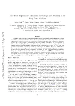 The Born Supremacy: Quantum Advantage and Training of an Ising Born
  Machine