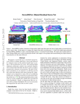 StereoDRNet: Dilated Residual Stereo Net