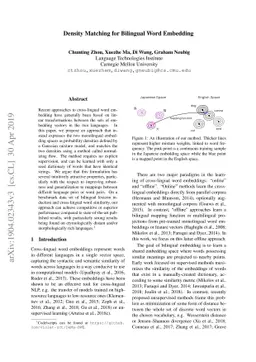 Density Matching for Bilingual Word Embedding