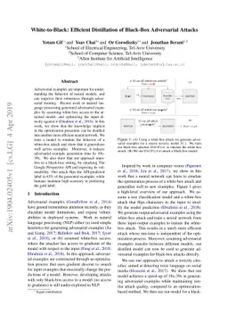 White-to-Black: Efficient Distillation of Black-Box Adversarial Attacks