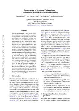 Composition of Sentence Embeddings:Lessons from Statistical Relational
  Learning