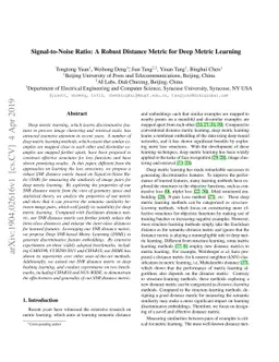 Signal-to-Noise Ratio: A Robust Distance Metric for Deep Metric Learning