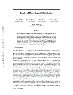 Empirical Bayes Regret Minimization