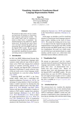 Visualizing Attention in Transformer-Based Language Representation
  Models