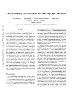 T-Net: Parametrizing Fully Convolutional Nets with a Single High-Order
  Tensor