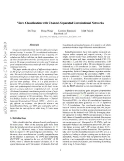 Video Classification with Channel-Separated Convolutional Networks