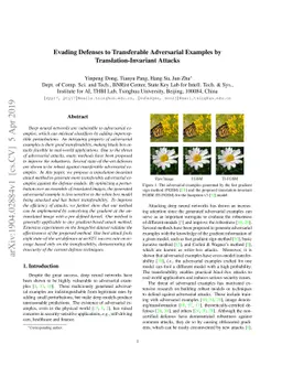 Evading Defenses to Transferable Adversarial Examples by
  Translation-Invariant Attacks