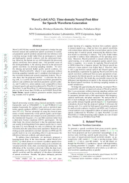 WaveCycleGAN2: Time-domain Neural Post-filter for Speech Waveform
  Generation