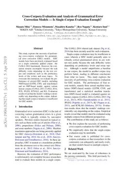 Cross-Corpora Evaluation and Analysis of Grammatical Error Correction
  Models --- Is Single-Corpus Evaluation Enough?