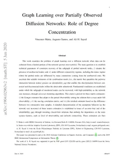 Graph Learning over Partially Observed Diffusion Networks: Role of
  Degree Concentration