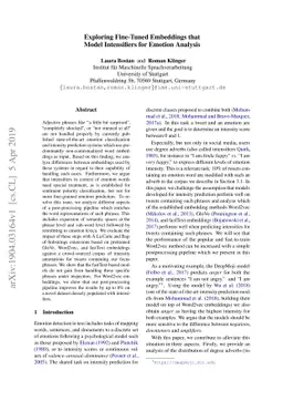 Exploring Fine-Tuned Embeddings that Model Intensifiers for Emotion
  Analysis