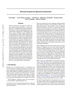 Structured agents for physical construction