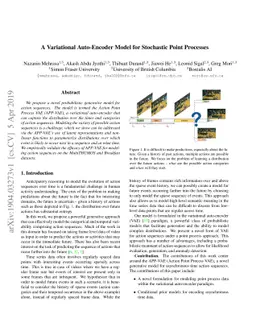 A Variational Auto-Encoder Model for Stochastic Point Processes