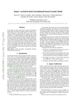 Jasper: An End-to-End Convolutional Neural Acoustic Model