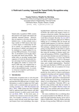 A Multi-task Learning Approach for Named Entity Recognition using Local
  Detection