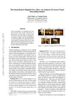 The Steep Road to Happily Ever After: An Analysis of Current Visual
  Storytelling Models