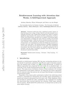 Reinforcement Learning with Attention that Works: A Self-Supervised
  Approach