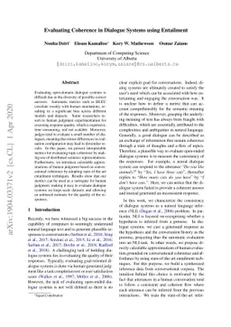 Evaluating Coherence in Dialogue Systems using Entailment
