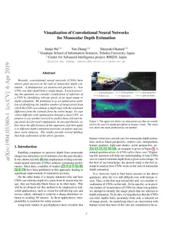 Visualization of Convolutional Neural Networks for Monocular Depth
  Estimation