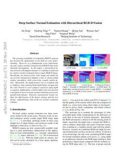 Deep Surface Normal Estimation with Hierarchical RGB-D Fusion