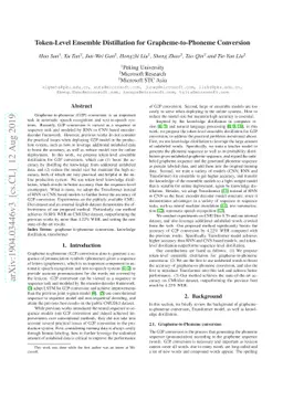 Token-Level Ensemble Distillation for Grapheme-to-Phoneme Conversion