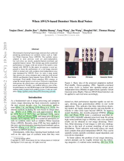 When AWGN-based Denoiser Meets Real Noises