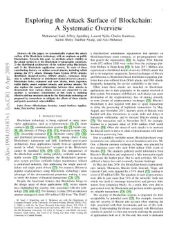 Exploring the Attack Surface of Blockchain: A Systematic Overview