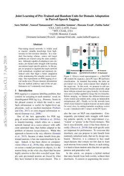 Joint Learning of Pre-Trained and Random Units for Domain Adaptation in
  Part-of-Speech Tagging