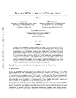 Teaching GANs to Sketch in Vector Format