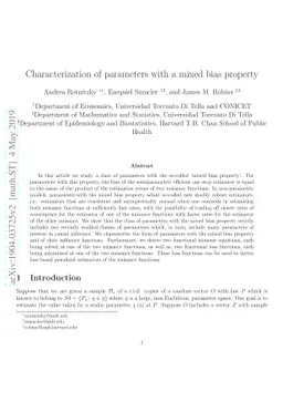 Characterization of parameters with a mixed bias property