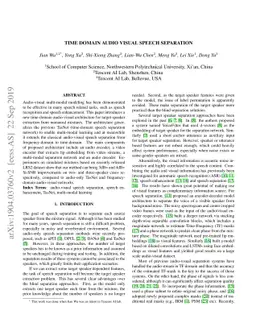Time Domain Audio Visual Speech Separation