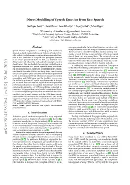 Direct Modelling of Speech Emotion from Raw Speech