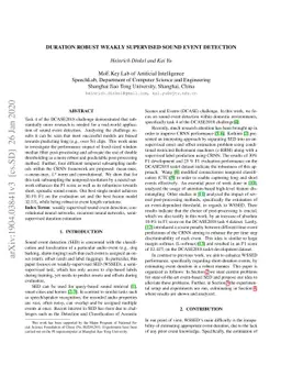 Duration robust weakly supervised sound event detection