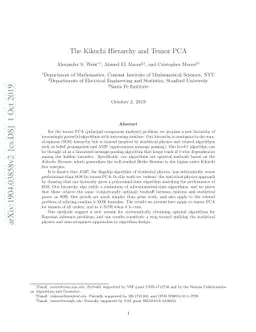 The Kikuchi Hierarchy and Tensor PCA